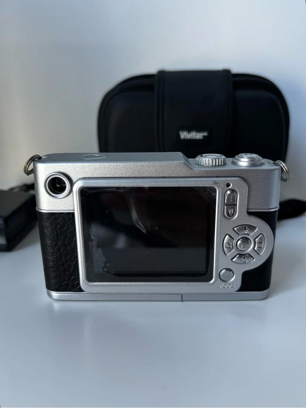 Vivitar Silver and Black Compact Digital Camera with Carry Case